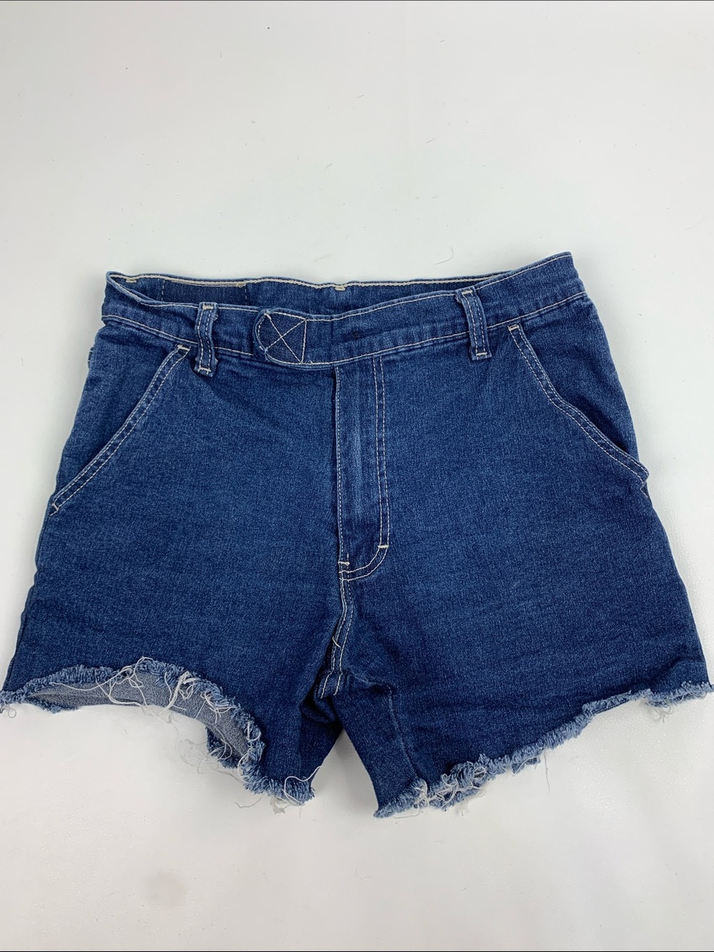 Vintage Jordache Dark Blue Denim Cutoff jean Shorts Size Small 28 Stretch